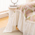 Botanical Sofa Cover with Chiffon Skirt, Floral Couch Throw Blanket for All-Season