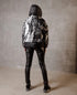 Marble Jacquard Down Fill Coat