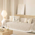 Sofa Cover Throw with Lace Trim & Pom-Pom Fringe, Decorative Couch Cover Blanket
