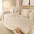Sofa Cover Throw with Lace Trim & Pom-Pom Fringe, Decorative Couch Cover Blanket