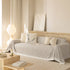 Sofa Cover Throw with Lace Trim & Pom-Pom Fringe, Decorative Couch Cover Blanket