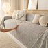 Sofa Cover Throw with Lace Trim & Pom-Pom Fringe, Decorative Couch Cover Blanket