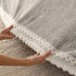 Sofa Cover Throw with Lace Trim & Pom-Pom Fringe, Decorative Couch Cover Blanket