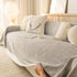 Sofa Cover Throw with Lace Trim & Pom-Pom Fringe, Decorative Couch Cover Blanket