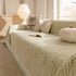 Lace Trim Pom Pom Tassel Edge Slipcover, Durable Furniture Cover for Pets Couch Sofa