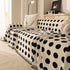 Chenille Polka Dot Sofa Cover Throw, Soft Thick Couch Cover Blanket Furniture Covers
