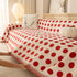 Chenille Polka Dot Sofa Cover Throw, Soft Thick Couch Cover Blanket Furniture Covers