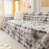 Thick Faux Fur Couch Cover Fluffy Fuzzy Warm Washable Furniture Protector for Kids Pets