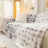 Thick Faux Fur Couch Cover Fluffy Fuzzy Warm Washable Furniture Protector for Kids Pets