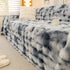 Thick Faux Fur Couch Cover Fluffy Fuzzy Warm Washable Furniture Protector for Kids Pets