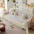Grid Sofa Cover with Ruffle Skirt – Soft, Decorative, Full-Cover Couch Protector