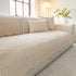 Floral Cotton Quilted Sofa Cover, Non-Slip Couch Protector with Scalloped Edges
