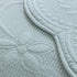Floral Cotton Quilted Sofa Cover, Non-Slip Couch Protector with Scalloped Edges