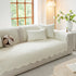 Floral Cotton Quilted Sofa Cover, Non-Slip Couch Protector with Scalloped Edges