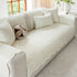 Floral Cotton Quilted Sofa Cover, Non-Slip Couch Protector with Scalloped Edges