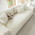 Floral Cotton Quilted Sofa Cover, Non-Slip Couch Protector with Scalloped Edges