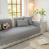 Floral Cotton Quilted Sofa Cover, Non-Slip Couch Protector with Scalloped Edges