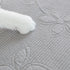 Floral Cotton Quilted Sofa Cover, Non-Slip Couch Protector with Scalloped Edges