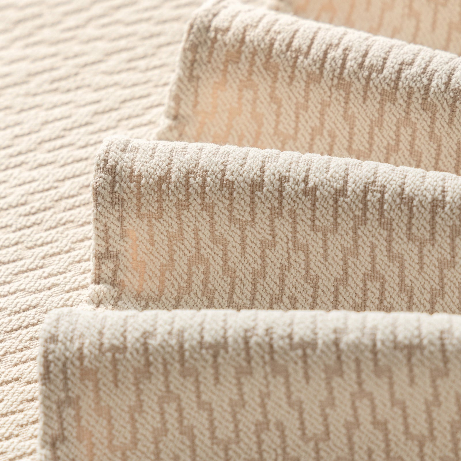 Herringbone Textured Sofa Throw Blanket, Durable Pet Friendly Modern Couch Slipcover