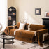Jacquard Floral Band Sofa Cover with Tassels, Thick Textured Couch Throw Blanket