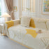 Cozy Couch Throw Blanket with Tassels, Jacquard Leaf Pattern Furniture Protector