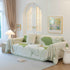 Cozy Couch Throw Blanket with Tassels, Jacquard Leaf Pattern Furniture Protector