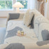 Cozy Couch Throw Blanket with Tassels, Jacquard Leaf Pattern Furniture Protector