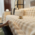 Thick Faux Fur Sofa Cover Fluffy Plush Warm Sofa Slipcover Furniture Protector for Couch Bed