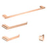 Luxurious 4-Piece Brass Rose Gold Bathroom Hardware Set: Towel Bar, Towel Ring, Toilet Paper Holder, Robe Hook, and Tower Holder - Wall Mounted