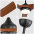 Ceiling Fan With 3 Blades, Remote Control Reversible DC Motor, Dimmable Light, And 1H / 4H / 8H Timer - Black