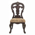 Elegant Style Beautiful Side Chairs 2 Piece Set Cherry With Tipping Fabric Upholstered Traditional Dining Furniture - Cherry