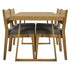 U_Style Multi-Person Outdoor Acacia Wood Dining Table and Chair Set