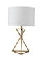 26.25" Tall Ester Mid-Century Metal Table Lamp in Matte Gold