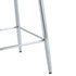Modern Bar Chair Set Streamlined Backrest Metal Legs 2 Pieces - Black / Silver