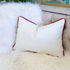 JOY Embroidered Christmas Throw Pillow with Velvet - Red and Green