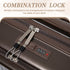 14' & 20' ABS Spinner Wheel Luggage Set with Cosmetic Case