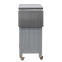 Foldable Outdoor Kitchen Island Cart with Storage - Stainless Steel & Wood