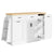 Kitchen Sideboard With Sliding Door Cabinet, 3 Tier Spice Rack