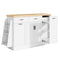 Kitchen Sideboard With Sliding Door Cabinet, 3 Tier Spice Rack