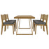Walker Edison | Outdoor Acacia Wood Dining Table and Chair Set