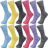 30-Pairs Women's Fun Patterned Cotton-Blend Crew Socks Assorted Pairs