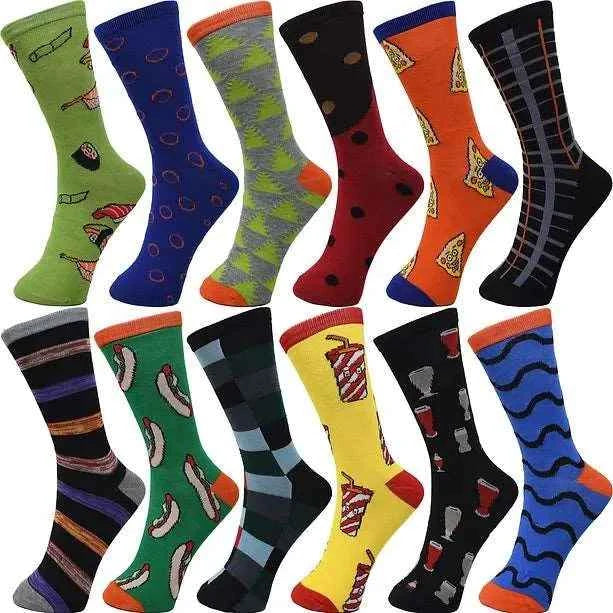 30-Pairs Women's Fun Patterned Cotton-Blend Crew Socks Assorted Pairs