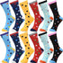 30-Pairs Women's Fun Patterned Cotton-Blend Crew Socks Assorted Pairs
