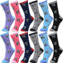30-Pairs Women's Fun Patterned Cotton-Blend Crew Socks Assorted Pairs