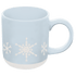 Snowflakes 14 oz Blue Stoneware Coffee Mug
