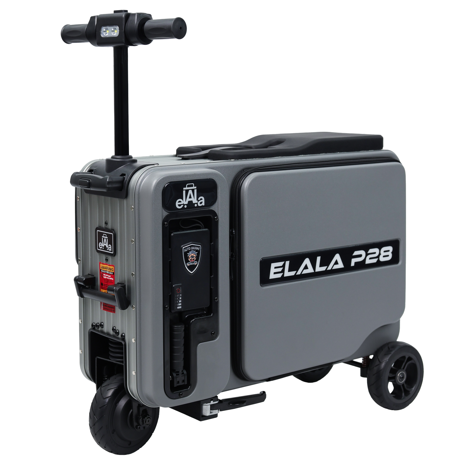 Elala P28 - Gray Motorized Suitcase