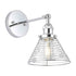 1-Light Modern Silver Wall Scone Light