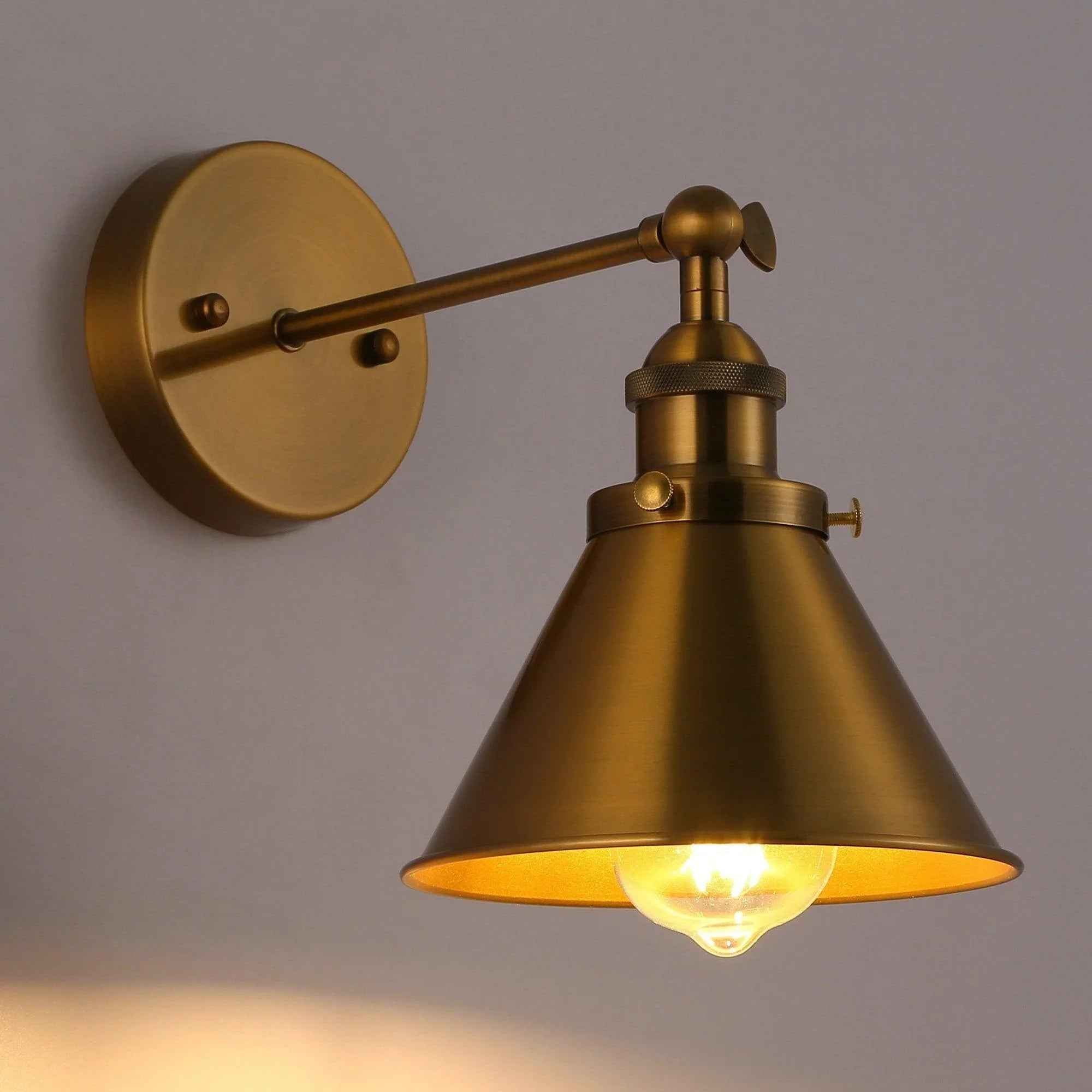 1-Light Rhem Brass Wall Sconce Light