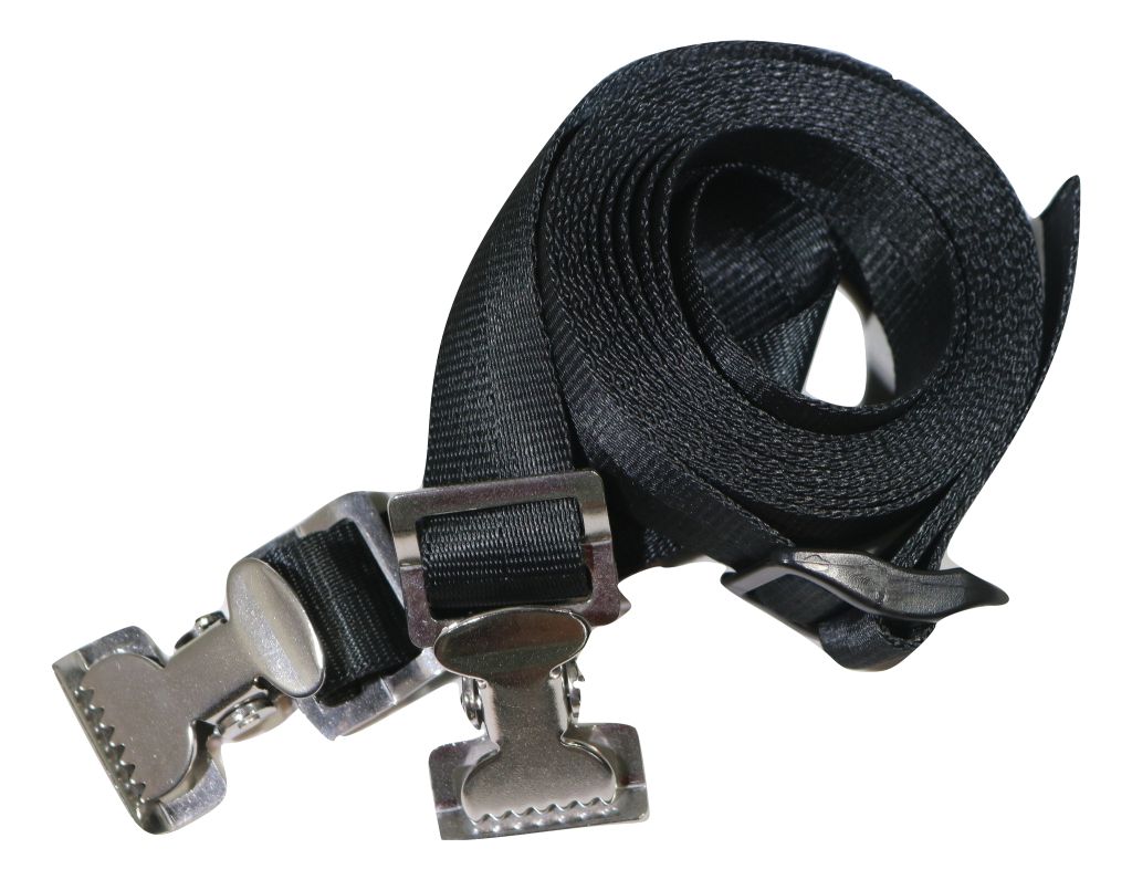 1" x 8 Ft Adjustable Stainless Steel Alligator Clip Tie Strap | AC108SS