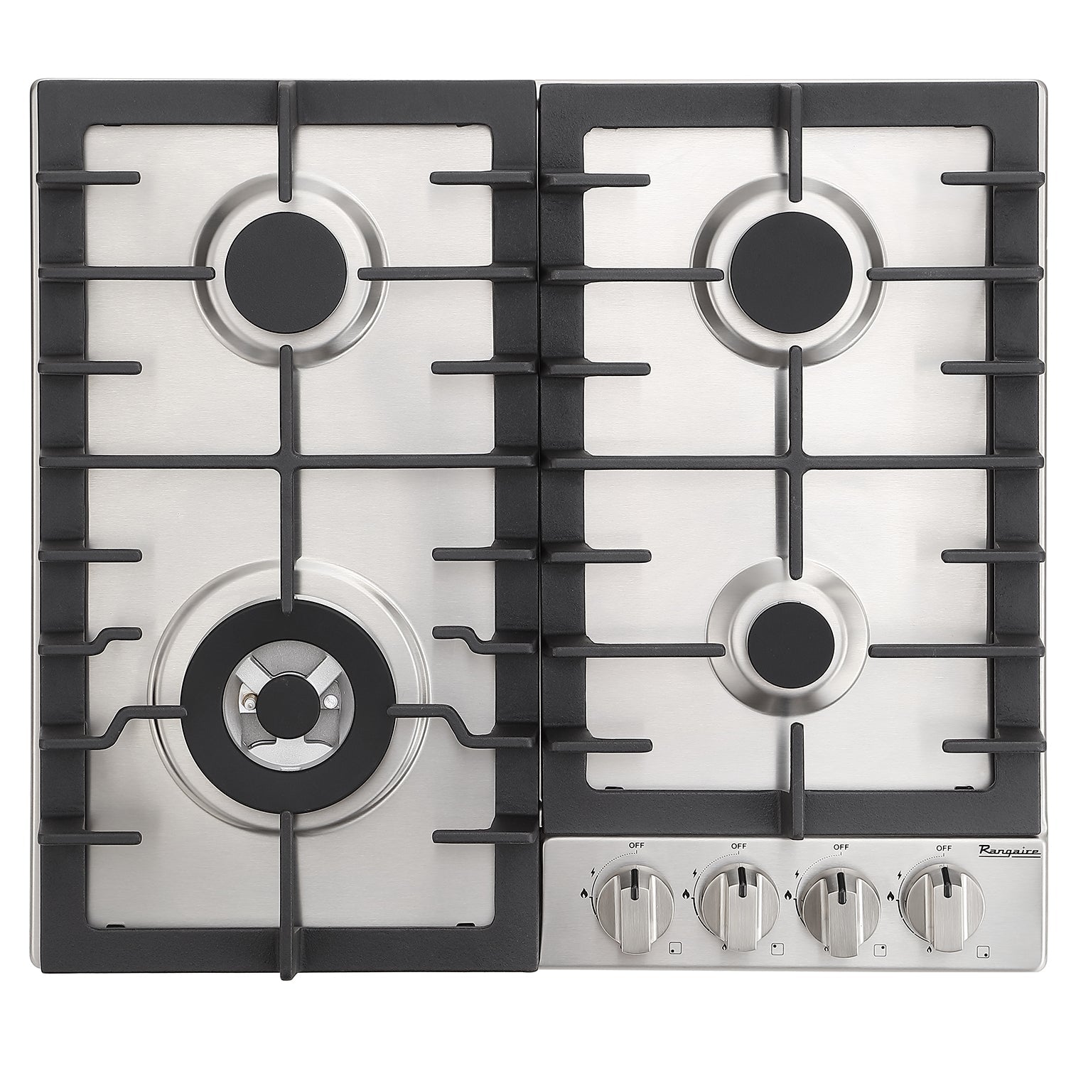 Rangaire 24" Gas Cooktop 4 Burners Stainless Steel RCG241S